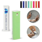 Spray retangular para limpar o telemóvel com pano de microfibra