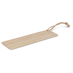 Marca-páginas retangular em bambu com cordão para merchandising Novel cor natural