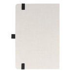 Caderno personalizado, algodão reciclado e RPET, folhas linhas FSC A5 cor branco-sujo terceira vista