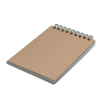 Caderno de papel de pedra resistente, folhas brancas em formato de bolso cor natural