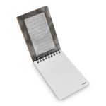 Caderno de papel de pedra resistente, folhas brancas em formato de bolso cor natural segunda vista