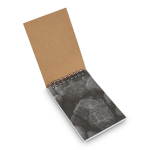Caderno de papel de pedra resistente, folhas brancas em formato de bolso cor natural terceira vista