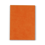 Bloco de notas com capa flexível em várias cores com 150 folhas cor cor-de-laranja segunda vista