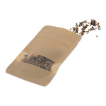 Saco de sementes de flores de abelha e borboleta, saco papel de kraft cor castanho