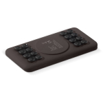 Bateria externa sem fios retangular colorida com ventosas cor preto segunda vista