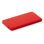 Bateria externa sem fios retangular colorida com ventosas cor vermelho