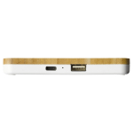 Elegante carregador sem fio de bambu em formato de bandeja Bamboo Tray cor madeira quinta vista