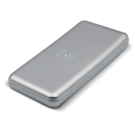 Bateria externa metálica com carregamento sem fios 8.000mAh cor prateado