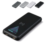 Bateria externa metálica com carregamento sem fios 8.000mAh