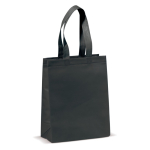 Saco pequeno de TNT laminado mate com alças a condizer 105 g/m2 cor preto