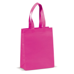 Saco pequeno de TNT laminado mate com alças a condizer 105 g/m2 cor cor-de-rosa