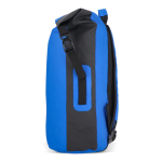 Mochila personalizada roll-top impermeável com alças acolchoadas, 25L cor azul quarta vista