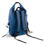 Mochila roll-top resistente à água com bolso frontal 22L cor azul quarta vista
