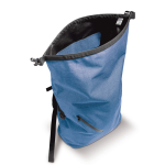 Mochila roll-top resistente à água com bolso frontal 22L cor azul quinta vista