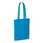 Saco de algodão com certificação OEKO-TEX colorido de 140 g/m2 cor azul-claro