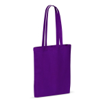Saco de algodão com certificação OEKO-TEX colorido de 140 g/m2 cor roxo