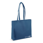 Saco ecológico de RPET com forro extra e asas a condizer 100 g/m2 cor azul-escuro