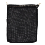 Saco reutilizável de algodão para frutas e verduras 25x30 cm cor preto segunda vista