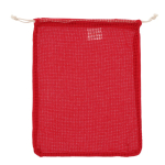 Saco reutilizável de algodão para frutas e verduras 25x30 cm cor vermelho segunda vista