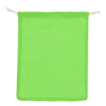 Saco reutilizável de algodão para frutas e verduras 25x30 cm cor verde-lima