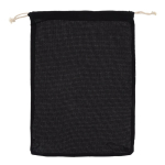 Saco reutilizável de algodão para frutas e verduras 30x40 cm cor preto