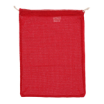 Saco reutilizável de algodão para frutas e verduras 30x40 cm cor vermelho segunda vista