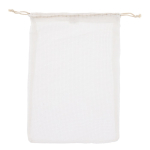 Saco reutilizável de algodão para frutas e verduras 30x40 cm cor branco segunda vista