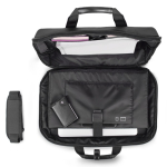 Mala para portátil personalizada de RPET com alça de ombro 15.6'' cor preto quarta vista
