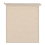 Saco de presente de algodão com certificação OEKO-TEX 25x30 cm cor bege