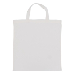 Saco de compras OEKO-TEX colorido com asas curtas 140 g/m2 cor branco segunda vista
