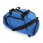 Saco de viagem personalizado de RPET com múltiplos compartimentos cor azul
