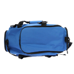 Saco de viagem personalizado de RPET com múltiplos compartimentos cor azul oitava vista