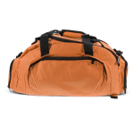 Saco de viagem personalizado de RPET com múltiplos compartimentos cor cor-de-laranja quarta vista