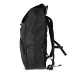 Mochila para portátil de RPET com bolsos laterais 15'' cor preto quinta vista