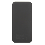 Bateria externa compacta 10.000mAh em plástico reciclado cor cinzento-escuro terceira vista