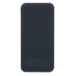 Bateria externa compacta 10.000mAh em plástico reciclado cor azul-escuro terceira vista