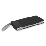Powerbank de plástico reciclado com carregamento rápido 10.000mAh cor preto segunda vista