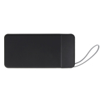 Powerbank de plástico reciclado com carregamento rápido 10.000mAh cor preto terceira vista