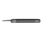 Powerbank de plástico reciclado com carregamento rápido 10.000mAh cor preto quinta vista