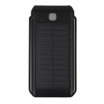 Bateria externa personalizada e lanterna recarregável a energia solar cor preto quarta vista