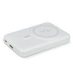 Carregador sem fios personalizadoMegSafe com entrada USB-A e tipo-C cor branco
