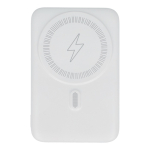 Carregador sem fios personalizadoMegSafe com entrada USB-A e tipo-C cor branco quinta vista