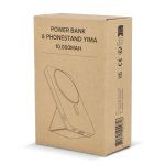Carregador sem fios personalizadoMegSafe com entrada USB-A e tipo-C cor branco sexta vista
