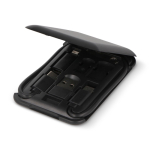Kit de viagem com vários conectores USB e suporte de telemóvel cor preto