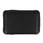 Kit de viagem com vários conectores USB e suporte de telemóvel cor preto segunda vista