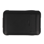 Kit de viagem com vários conectores USB e suporte de telemóvel cor preto terceira vista