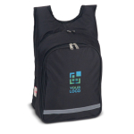 Mochila com logo equipada com material para picnic de duas pessoas vista principal