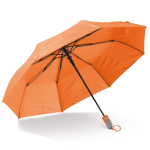 Guarda-chuva dobrável ergonómico, cores e estrutura preta Ø100 cor cor-de-laranja