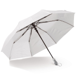 Guarda-chuva dobrável personalizável, branco com estrutura preta Ø98 cor branco