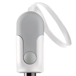 Guarda-chuva dobrável personalizável, branco com estrutura preta Ø98 cor branco sexta vista